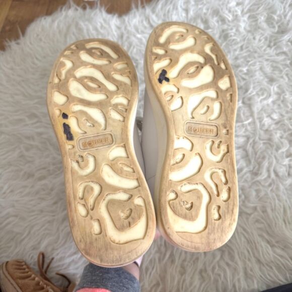 Alexander McQUEEN Oversized Suede Heel Detail Sneakers - White/Black | Size 37 - Picture 9 of 11